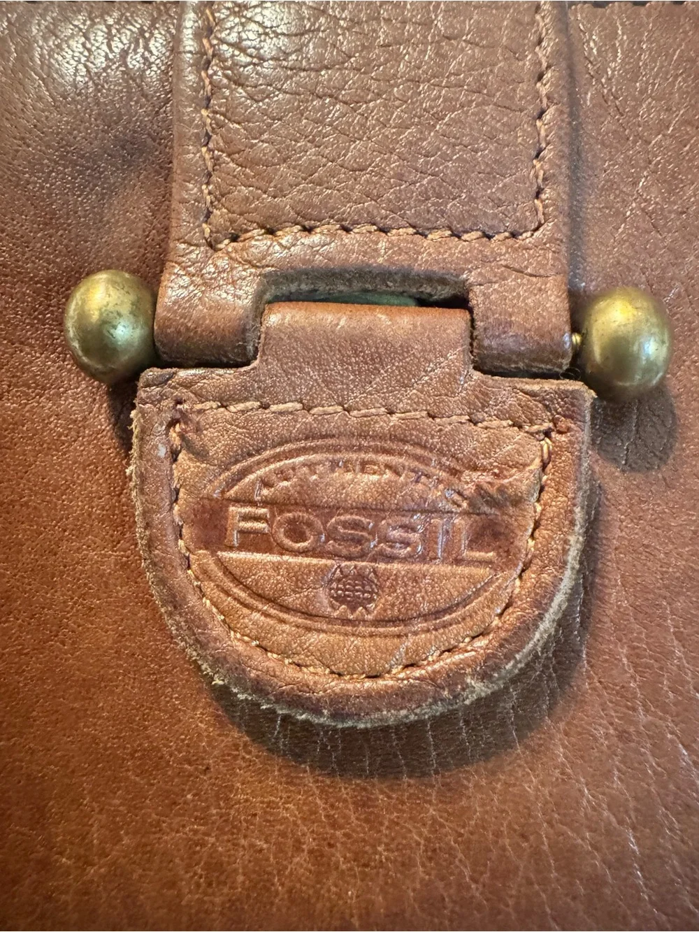 Fossil Brown Leather Snap-Closure Continental Wallet